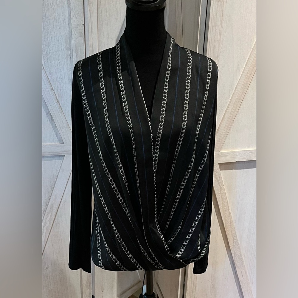 Michael Kors layered blouse with chain link print